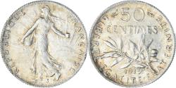 World Coins - Coin, France, Semeuse, 50 Centimes, 1919, Paris, , Silver, KM:854