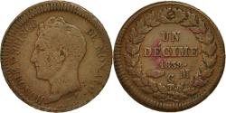 World Coins - Coin, Monaco, Honore V, Decime, 1838, Monaco, , Copper, KM:97.1