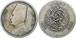 World Coins - Egypt, Fuad I, 2 Piastres, 1929/AH1348, Silver, , KM:335