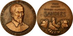 World Coins - France, Medal, Agriculture, Olivier de Serres, Aliments Sanders, Coutré