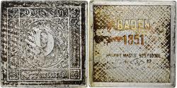 World Coins - France, Timbre, Baden, 9 Freimarke, Silver,