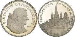 World Coins - Vatican, Medal, Première Visite du Pape Benoit XVI en France, Lourdes, 2008