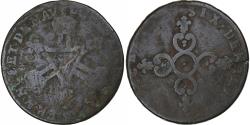 World Coins - France, Louis XIV, Six deniers dits "dardenne", La Rochelle, Copper,
