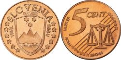 World Coins - Slovenia, 5 Euro Cent, Fantasy euro patterns, Essai-Trial, Proof, Copper