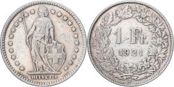World Coins - Coin, Switzerland, Franc, 1921, Bern, , Silver, KM:24