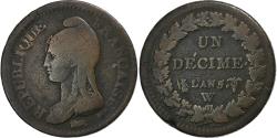World Coins - France, Decime, Dupré, AN 5, Lille, Bronze, , KM:644.11