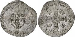 World Coins - France, Henri II, Douzain aux croissants, 1551, Dijon, Billon,