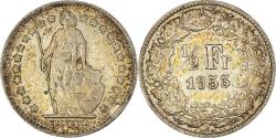 World Coins - Coin, Switzerland, 1/2 Franc, 1953, Bern, , Silver, KM:23