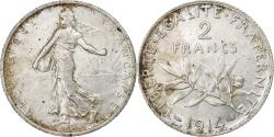 World Coins - France, Semeuse, 2 Francs, 1914, Paris, , Silver, KM:845.1, Gadoury:532