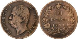 World Coins - Italy, Umberto I, 10 Centesimi, 1893, Rome, Copper,
