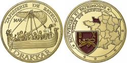 World Coins - France, Token, 14/ Bayeux - Tapisseries - Drakkar, Copper-nickel Aluminium