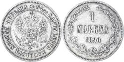 World Coins - Coin, Finland, Alexander III, Markka, 1890, Helsinki, , Silver, KM:3.2