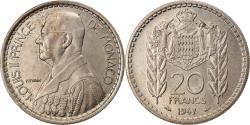 World Coins - Coin, Monaco, Louis II, 20 Francs, Vingt, 1947, , Copper-nickel, KM:124