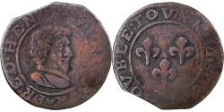 World Coins - France, Frédéric-Henri de Nassau, Double Tournois, Orange, Copper,