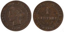 World Coins - Coin, France, Cérès, Centime, 1890, Paris, , Bronze, KM:826.1