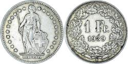 World Coins - Coin, Switzerland, Franc, 1939, Bern, , Silver, KM:24