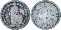World Coins - Coin, Switzerland, 1/2 Franc, 1882, Bern, , Silver, KM:23