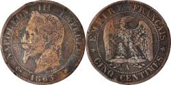 World Coins - Coin, France, 5 Centimes, 1863