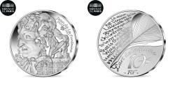 World Coins - France, 10 Euro, JEAN DE LA FONTAINE - 400 ANS DE SA NAISSANCE, 2021,