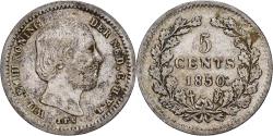 World Coins - Netherlands, Willem III, 5 Cents, 1850, Utrecht, Silver,