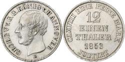 World Coins - Germany, Kingdom of Hannover, Georg V, 1/12 Thaler, 1853, Hannover, Silver
