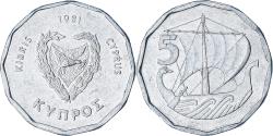 World Coins - Cyprus, 5 Mils, 1981