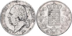 World Coins - France, Louis XVIII, 5 Francs, Louis XVIII, 1817, Rouen, Silver,
