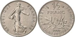 World Coins - France, 1/2 Franc, Semeuse, 2000, Paris, Nickel, , Gadoury:429
