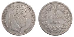 World Coins - Coin, France, Louis-Philippe, 5 Francs, 1833, La Rochelle, , Silver