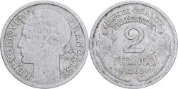 World Coins - France, 2 Francs, Morlon, 1945, Paris, Aluminum, , Gadoury:538a
