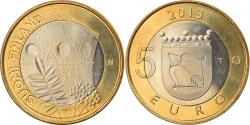 World Coins - Finland, 5 Euro, Château fort d'Olavinlinna, 2013, , Bi-Metallic