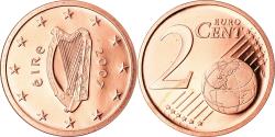 World Coins - IRELAND REPUBLIC, 2 Euro Cent, 2007, Sandyford, BE, , Copper Plated