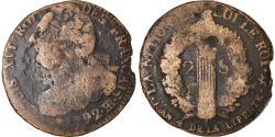 World Coins - Coin, France, Louis XVI, 2 Sols, 1792, Strasbourg, , Bronze, Gadoury:24
