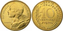 World Coins - France, 10 Centimes, Marianne, 1971, MDP, série FDC, Aluminum-Bronze,