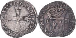 World Coins - Coin, France, Charles X, 1/4 d'écu à la croix de face, 1597, Nantes