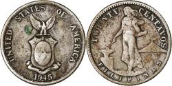 World Coins - Philippines, 20 Centavos, 1945, Denver, Silver, , KM:182