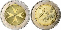 World Coins - Malta, 2 Euro, 2008, Pessac, Bi-Metallic,