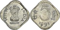 World Coins - Coin, INDIA-REPUBLIC, 5 Paise, 1991, , Aluminum, KM:23a