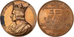 World Coins - France, Medal, Les Rois de France, Louis VIII, 1837, Bronze, Caqué,