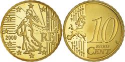 World Coins - France, 10 Euro Cent, 2009, Paris, BE, , Brass, Gadoury:4b., KM:1410