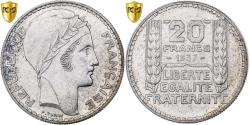 World Coins - France, 20 Francs, Turin, 1937, Paris, Silver, PCGS, , Gadoury:852, KM:879