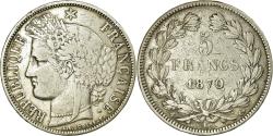 World Coins - Coin, France, Cérès, 5 Francs, 1870, Bordeaux, , Silver, Gadoury:742