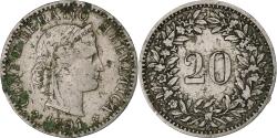 World Coins - Switzerland, 20 Rappen, Libertas, 1891, Bern, Nickel, , KM:29