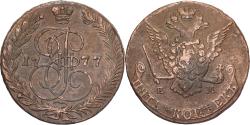 World Coins - Russia, Catherine II, 5 Kopeks, 1777, Ekaterinbourg, Copper, , KM:59.3