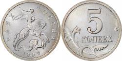 World Coins - Russia, 5 Kopeks, 1997, Saint Petersburg, Copper-Nickel Clad Steel,