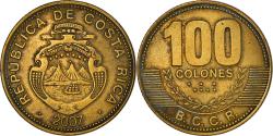World Coins - Coin, Costa Rica, 100 Colones, 2007, , Brass plated steel, KM:240a