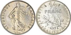 World Coins - Coin, France, Semeuse, 1/2 Franc, 1976, Paris, FDC, , Nickel, KM:931.1