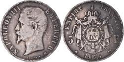 World Coins - Coin, France, Napoleon III, 5 Francs, 1855, Strasbourg, , Silver