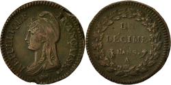 World Coins - Coin, France, Dupré, Decime, 1796, Paris, , Bronze, KM:644.1