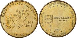 World Coins - France, Token, Happy Birthday Normandy, 2011, Copper-nickel Aluminium,